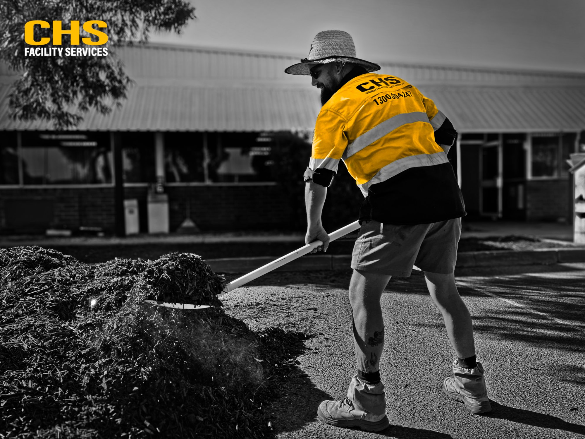 CHS grounds maintenance mulching and garden care Adelaide